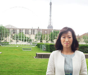 Ms. Shaku at the UNESCO Headquarters in Paris
