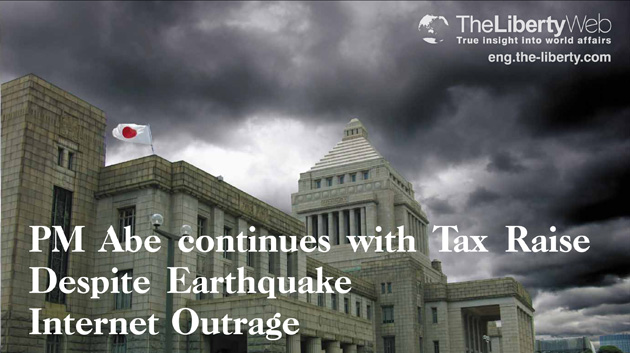 PM Abe continues with Tax Raise Despite Earthquake
