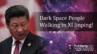 Dark Space People Walking in XI Jinping!